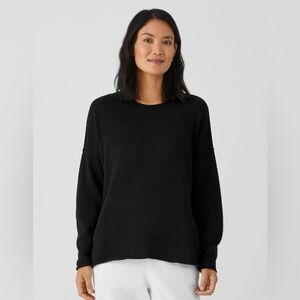 SALE!  Eileen Fisher NWT Black Peruvian Organic Cotton Blend Sweater